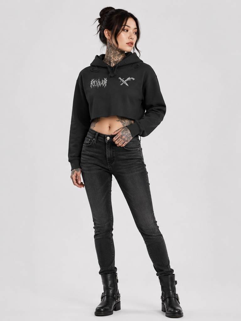 Deadwood Crop Hoodie — front